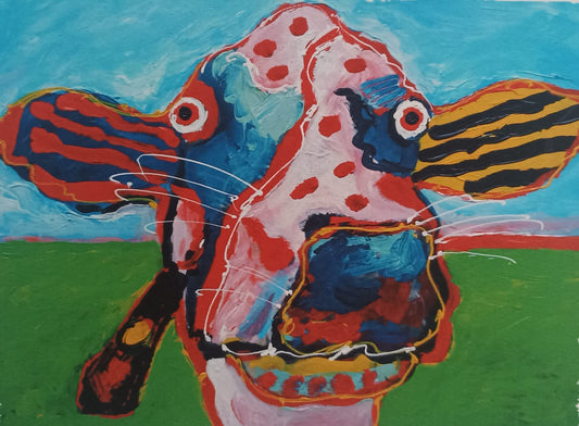 Peter Diem, "Flying cow", Giclee