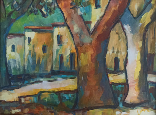 Von Visser, "La petit rue", Acryl